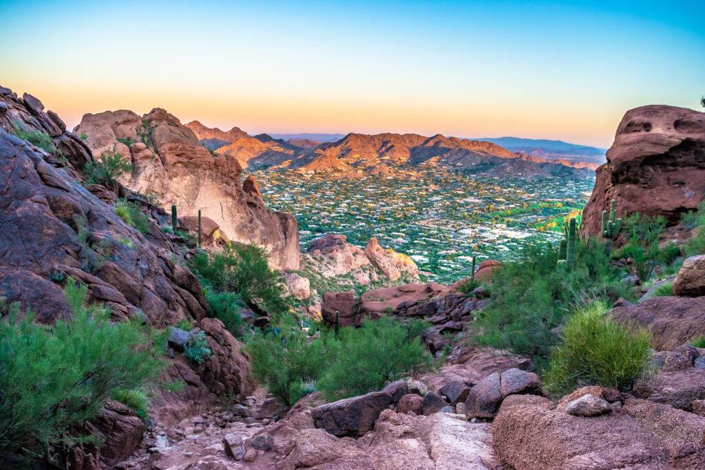 This was a colorful sunrise that I took on Camelback mountain in Phoenix, Arizona