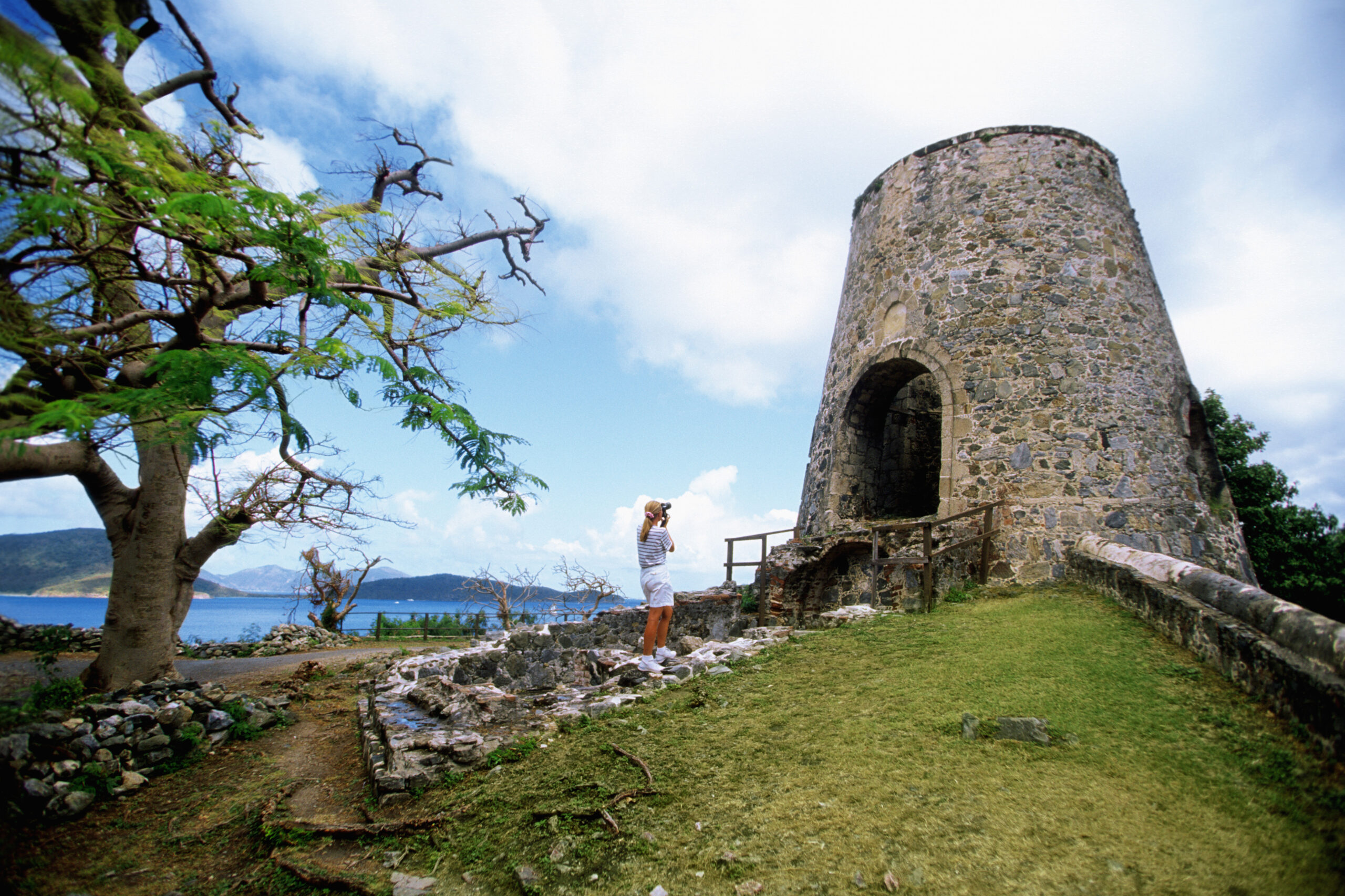 Moinho de vento em Annaberg Sugar Plantation, St. John, Ilhas Virgens dos EUA